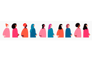 Beautiful diverse women, girls, an Illustration by sceptical cactus