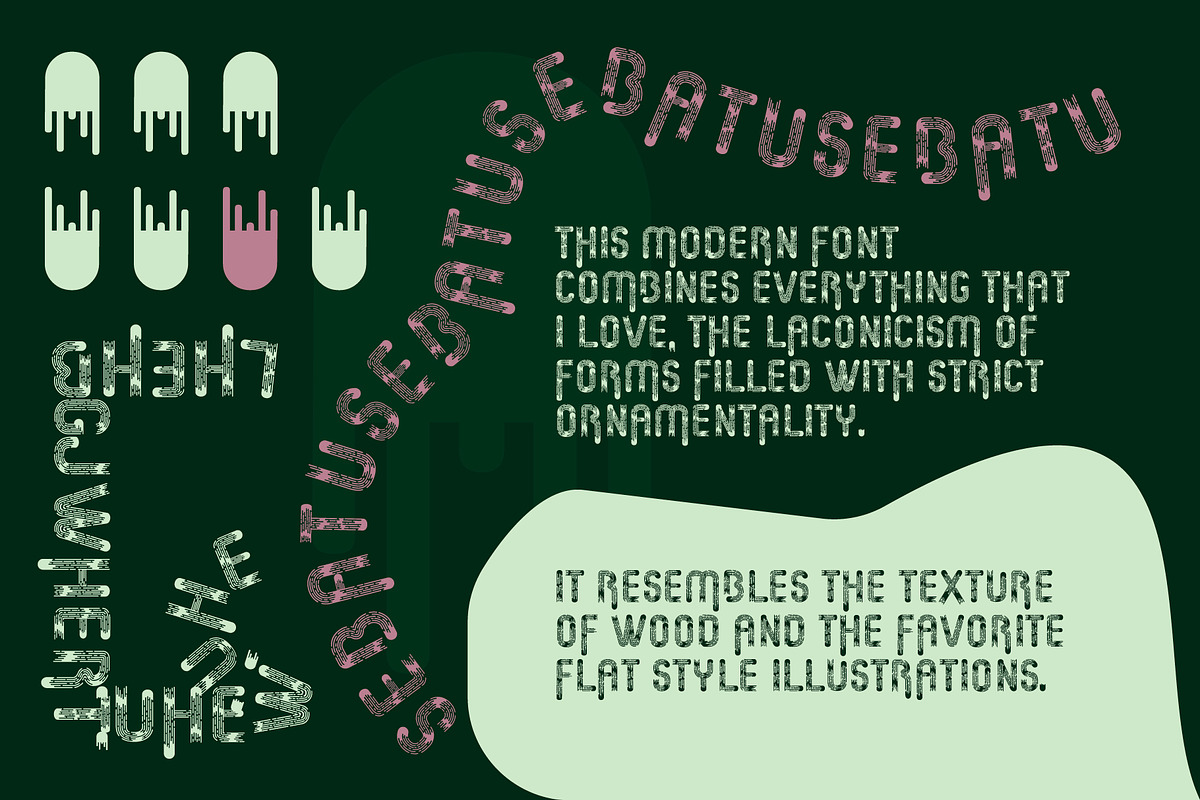 Sebatu modern font preview 5