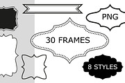 30 frames, 8 styles - PNG, a Graphic by Wild Rose (Thumbnail 1 of 4)