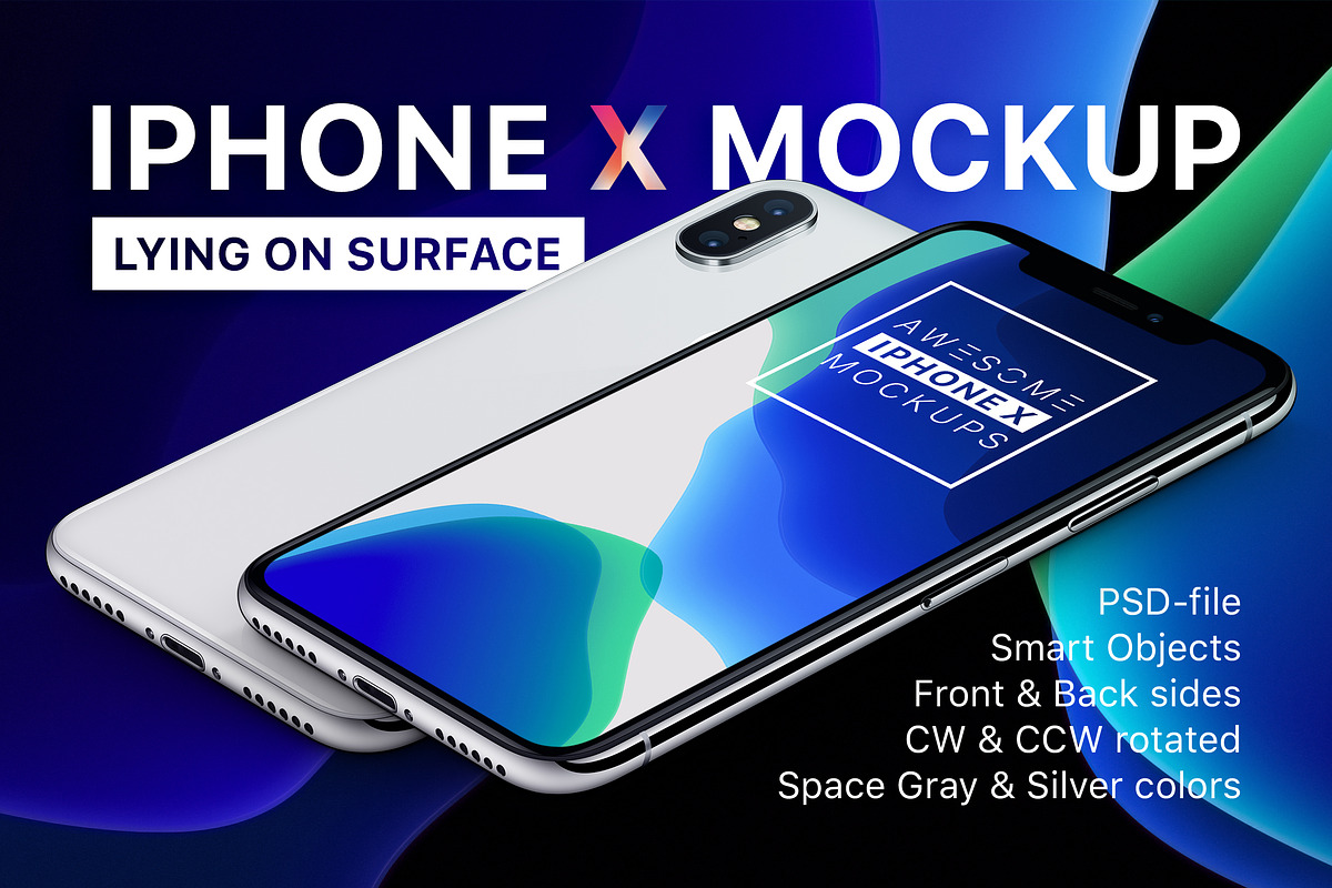 iPhone X Mockups Bundle, an iPhone Mockup by Mockups & Illustrations (Photo 4 of 18)