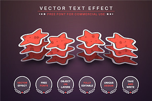 Three Blood - Editable Text Effect