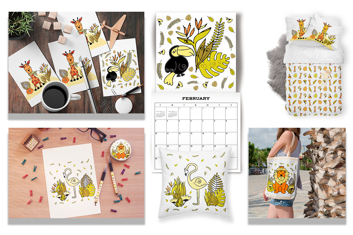 Animals Jungle clipart bundle, an Animal Illustration by WildStrawberry Magic (Photo 5 of 8)