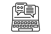 Bubble Speech Line Icon, an Outline Icon by Pexelpy (Thumbnail 1 of 2)