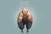 Angry boxer, a Texture Illustration by lemonoff (Thumbnail 1 of 2)