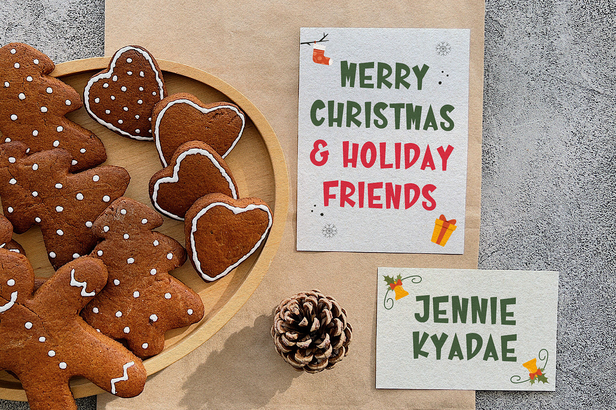Josilca Christmas Display Font, a Sans Serif Font by Maulana Creative (Photo 7 of 7)