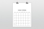 2026 Vertical 8.5 x 11 Inch Calendar, a Stationery Template by Running With Foxes (Thumbnail 3 of 6)