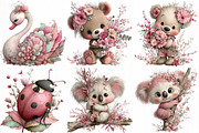 Whimsical Spring Animals Clipart, an Animal Illustration by DreamCafeArt (Thumbnail 3 of 7)