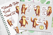 Cute Sloth Cartoons | Printable Stic, a Stationery Template by Big Squirrel (Thumbnail 4 of 4)