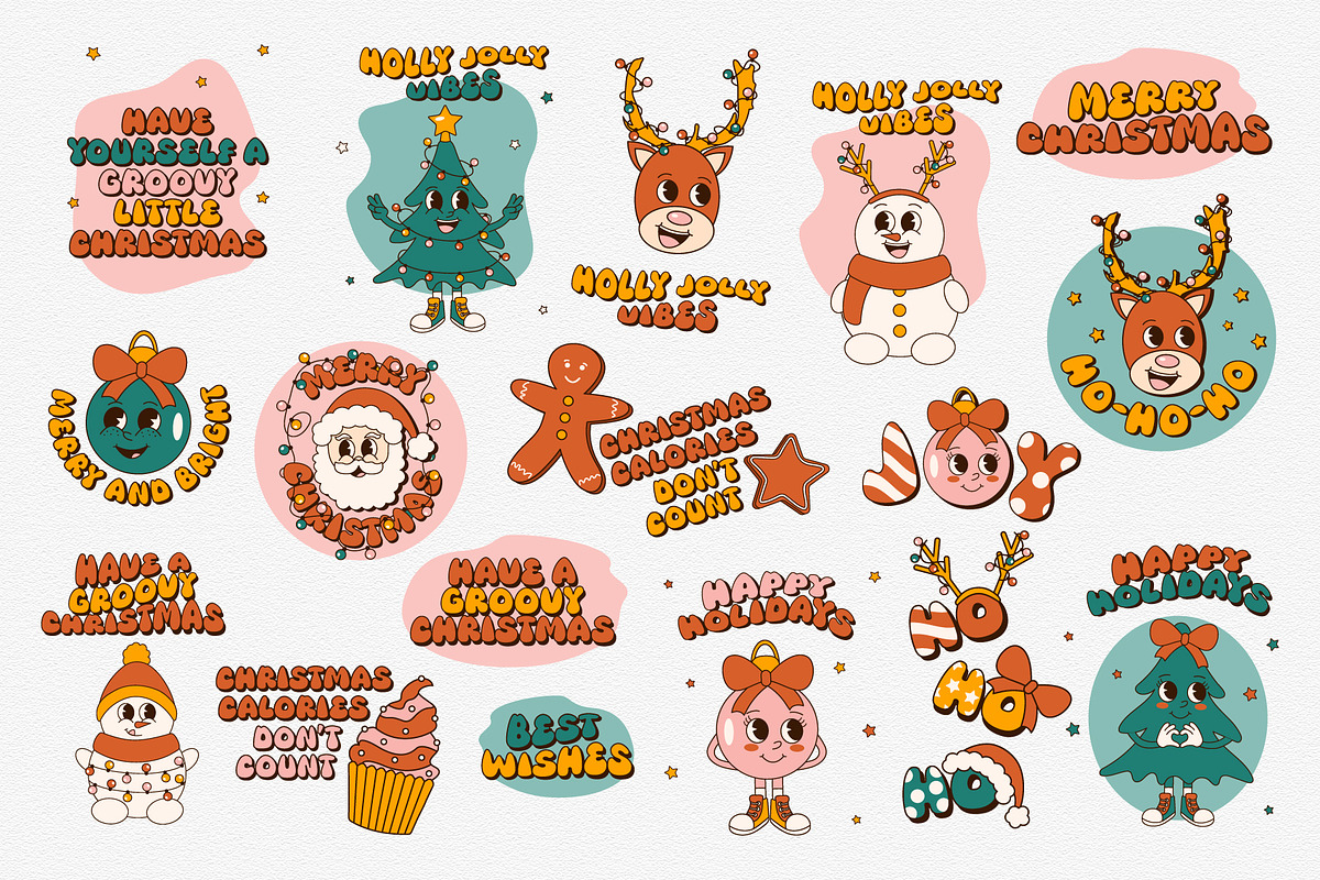 Merry Groovy Christmas Collection, a Seasonal Illustration by Alla's Creations (Photo 4 of 13)