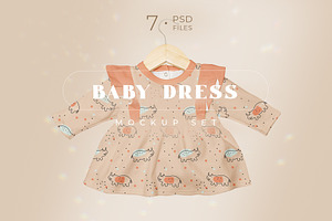 Baby Girl Dress Smart Object Mockups