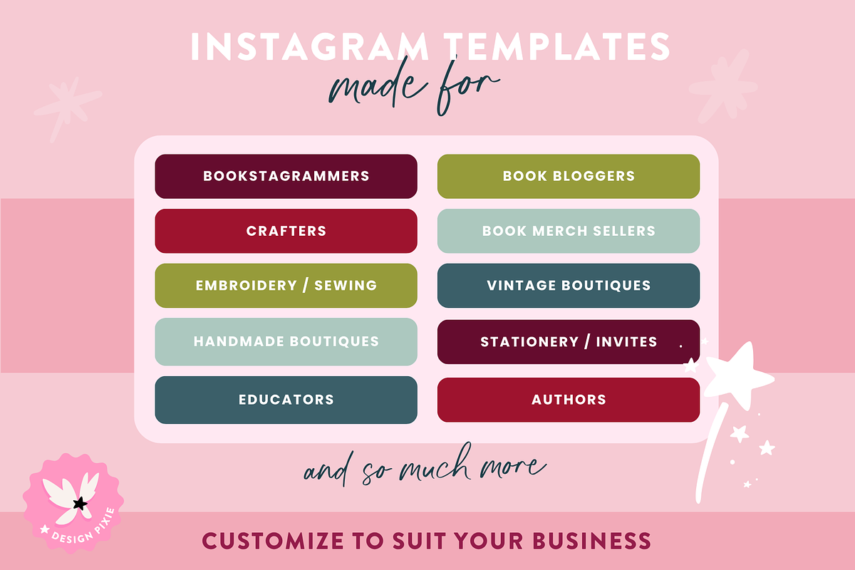 Bookstagram Templates for Instagram, a Social Media Template by Design Pixie (Photo 2 of 9)