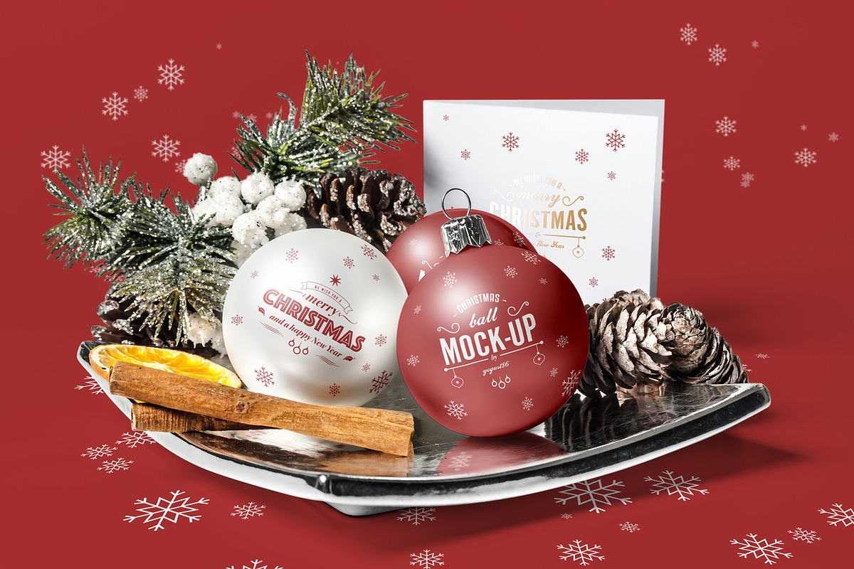 Christmas Ball Mock-up, a Merchandise Mockup by Yogurt86 (Photo 12 of 13)