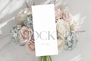 Floral Menu Card Mockup with Bouquet, a Product Mockup by TatiMockup (Thumbnail 1 of 4)