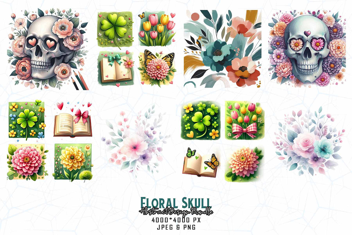 20 Groovy Watercolour Floral Bundle, a Graphic by Sofia's Fashion (Photo 2 of 3)