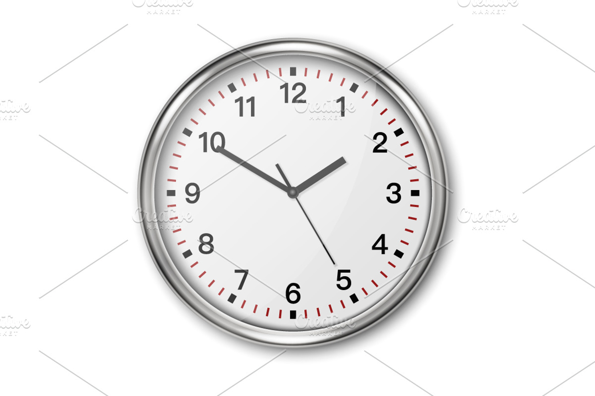 Wall Office Clock. Vector Set., an Object Graphic by Gomolach (Photo 9 of 10)