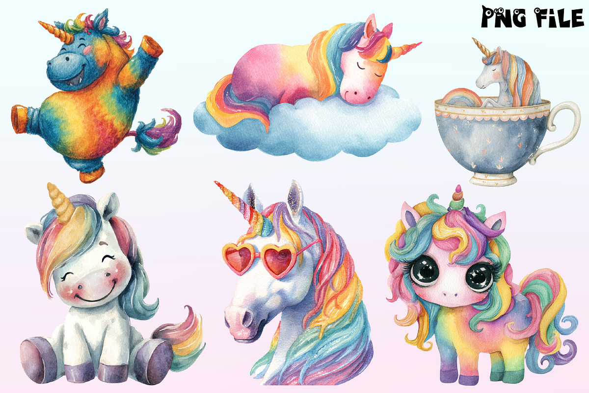 Rainbow Unicorn Png Cute Unicorn, a Graphic by CitraGraphics (Photo 3 of 4)