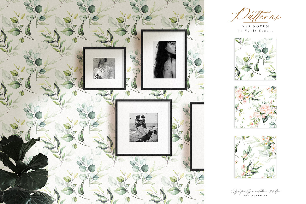 Watercolor Blush Floral Alphabet Set, a Decorative Illustration by Veris Studio (Photo 23 of 24)