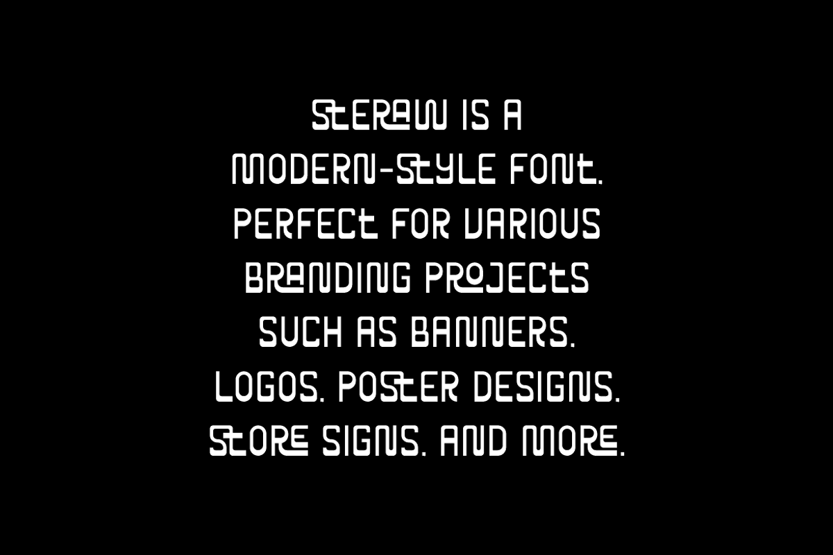 Steraw - Modern Street Font, a Sans Serif Font by Iqsiart Studio (Photo 5 of 8)