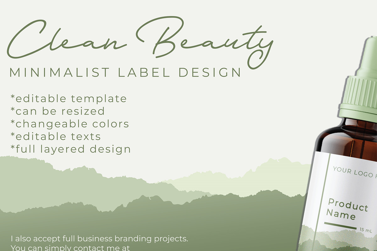 Clean Beauty Minimalist Label Design, an Illustration by scribblefave