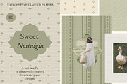 COTTAGECORE Embossed Papers & Frames, a Background Graphic by Madiwaso (Thumbnail 1 of 10)