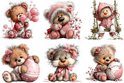 Whimsical Easter Teddy Bear Clipart, an Illustration by DreamArtGraphic (Thumbnail 5 of 5)