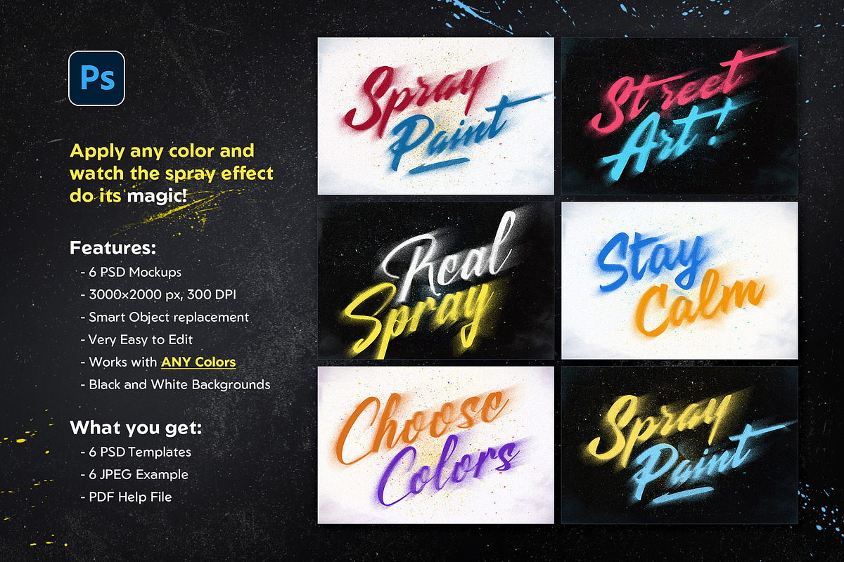 Spray Paint Text Effects, a Layer Style Add-On by Andrew Skoch Design (Photo 8 of 9)