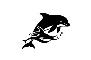 Dolphin Jumping Silhouette Vector, an Illustration by Designs_River (Thumbnail 18 of 51)