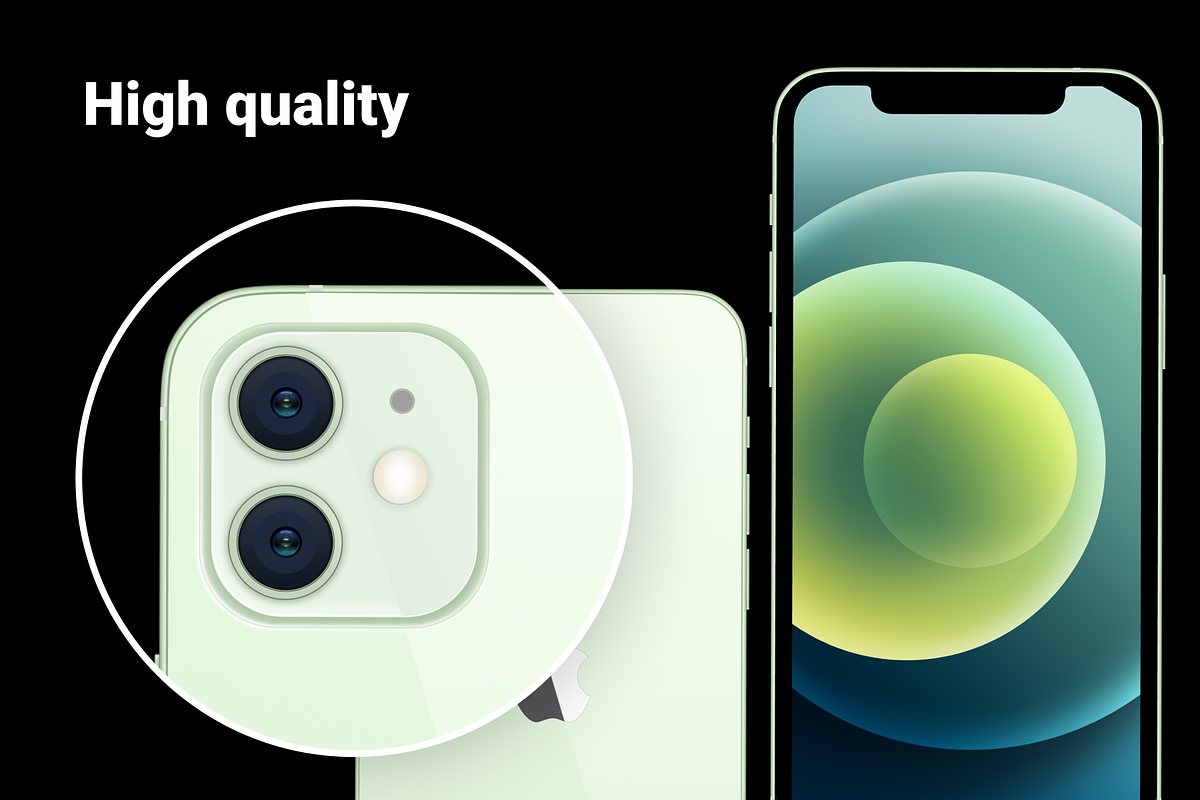 Mockups of the iPhone 12 Pro, an iPhone Mockup by AM Design (Photo 3 of 8)