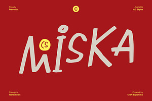 CS Miska – Messy Handwritten Font, a Handwritten Font by Craft Supply Co.