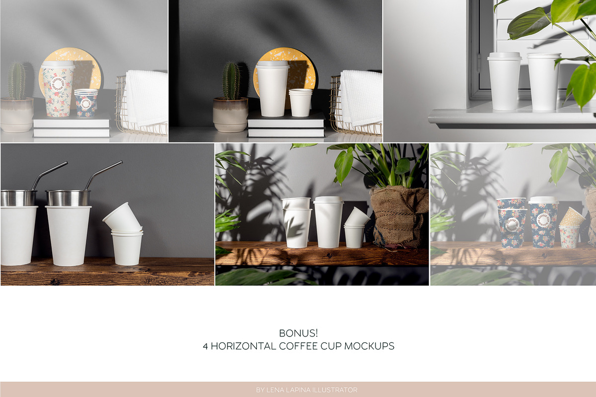 PAPER COFFEE CUP MOCKUP SET, a Cups & Container Mockup by MCKP*ME (Photo 3 of 16)