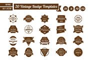 20 Vintage Badge Templates, a Branding & Logo Template by KAZ by IanMikraz Studio (Thumbnail 4 of 5)