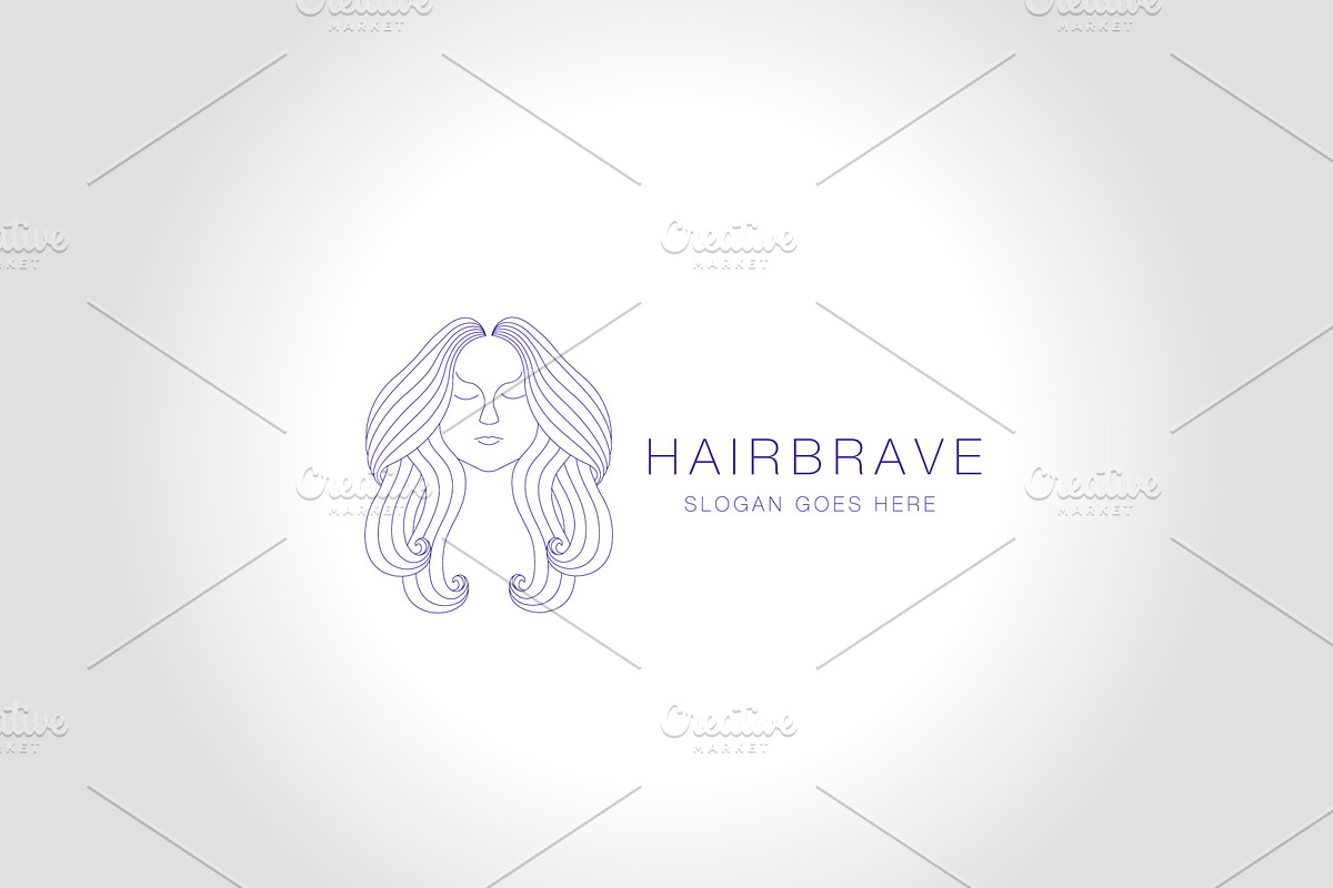 hair brave logo minimalist, a Branding & Logo Template by Mariyana (Photo 3 of 5)