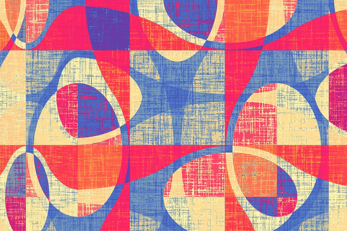 Red Yellow Blue Modern Art Seamless, a Pattern Graphic by Sharon Schwalbe (Photo 2 of 2)