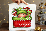 Whimsical Christmas Elf Clipart, an Illustration by OK Design (Thumbnail 6 of 6)