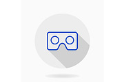 Fine Flat Icon With VR Logo, an Outline Icon by FineArtStudio (Thumbnail 1 of 3)