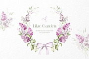 Lilac Garden Watercolor Collection, a Decorative Illustration by Liliia Polos Illustration (Thumbnail 1 of 10)