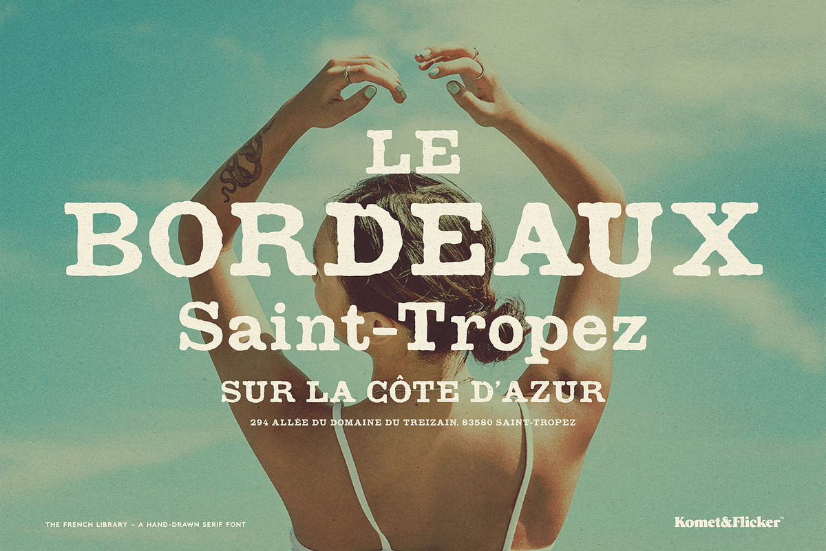 The French Library, a Serif Font by Komet & Flicker (Photo 9 of 14)