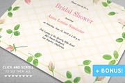 Garden Rose Bridal Shower Set, an Invitation Template by Shiny Wedding (Thumbnail 1 of 2)