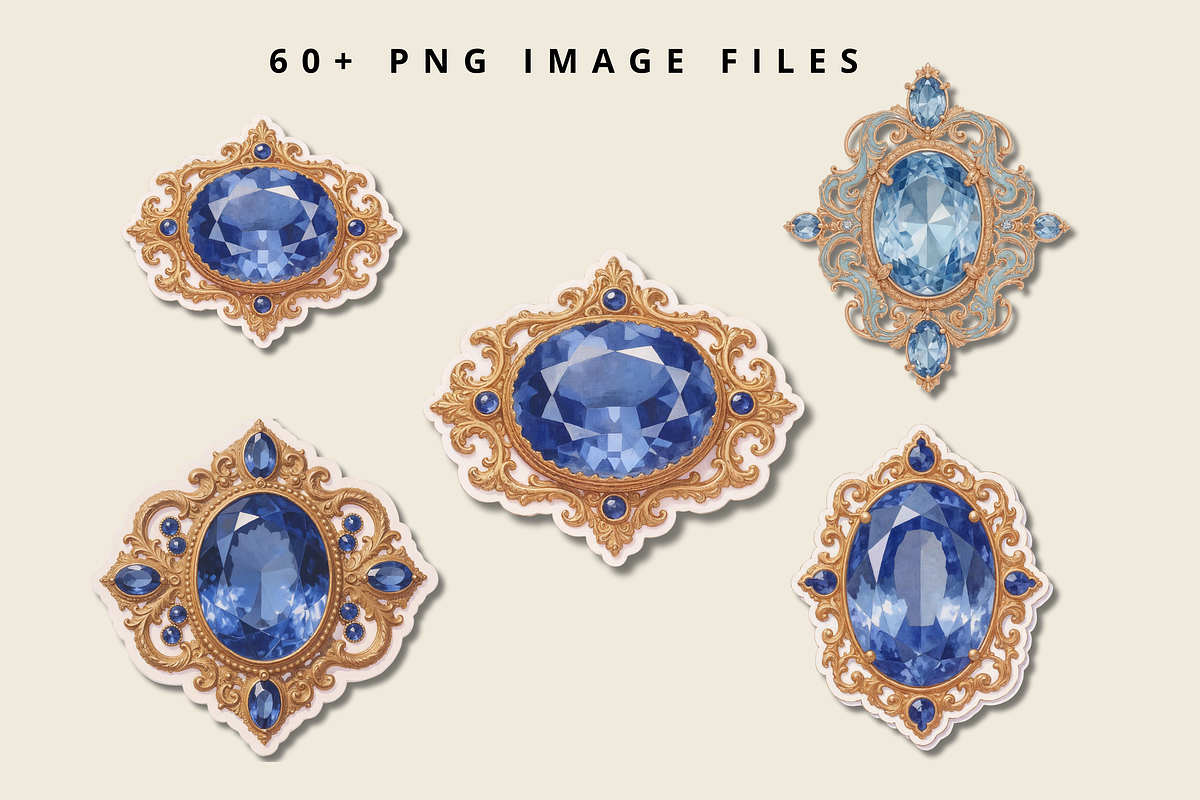 Gem Muse Sticker Set, an Illustration by Jakayla Digital Co (Photo 4 of 6)