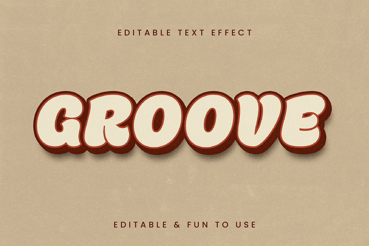 Groovy Bubble 3D Text Effect