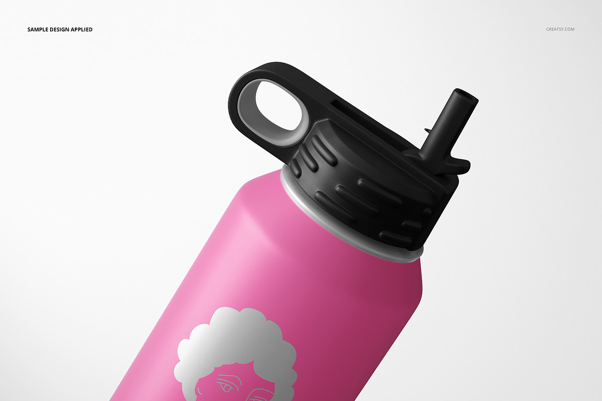 P. Coated 40 oz. Water Bottle Mockup, a Product Mockup by creatsy5 (Photo 6 of 13)