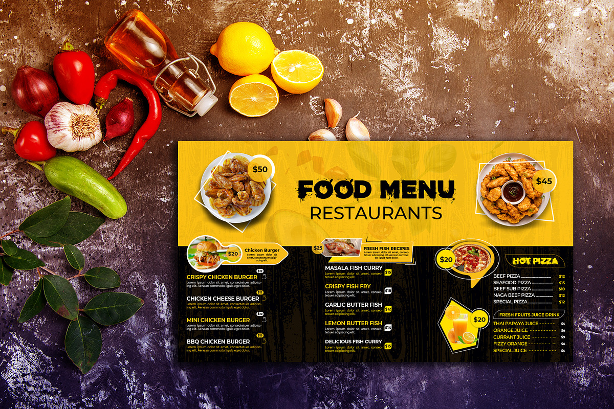 Digital Food Menu Template, a Stationery Template by MRI STUDIO (Photo 2 of 4)