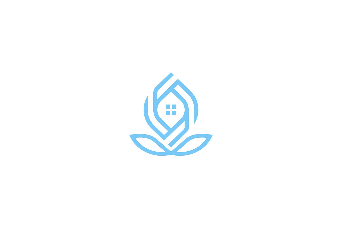 beauty home and leaves logo, a Branding & Logo Template by ZHR Creative