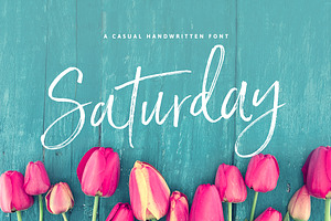 Saturday Script Brush Font