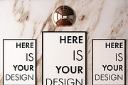 Mockup posters on a marble wall, a Print Template by FilL239 (Thumbnail 4 of 13)