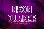 Neon Quaker - Outline Round Font, a Sans Serif Font by Iqsiart Studio (Thumbnail 1 of 7)