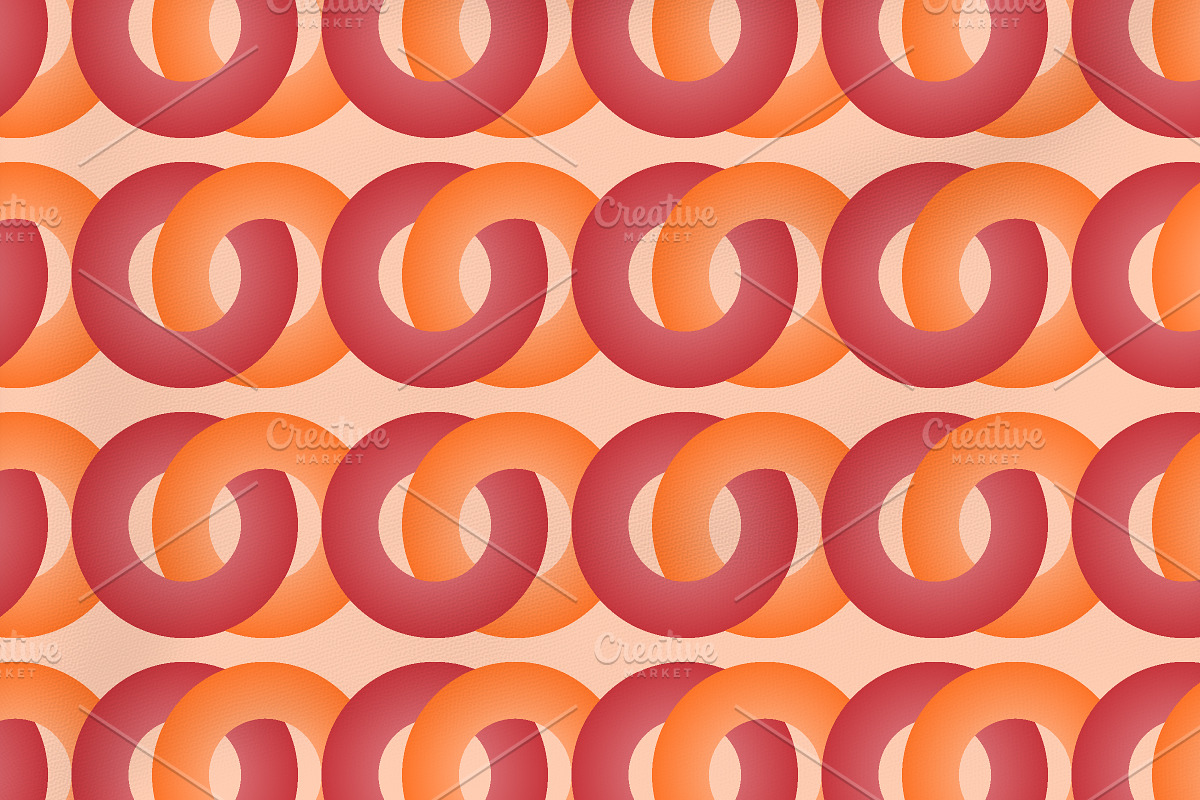 Donut Chain Geometric Pattern, a Pattern Graphic by Pyopo (Photo 3 of 3)
