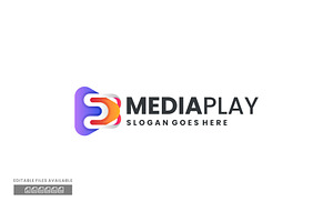 Media Play Gradient Colorful Logo, a Branding & Logo Template by ivan_artnivora