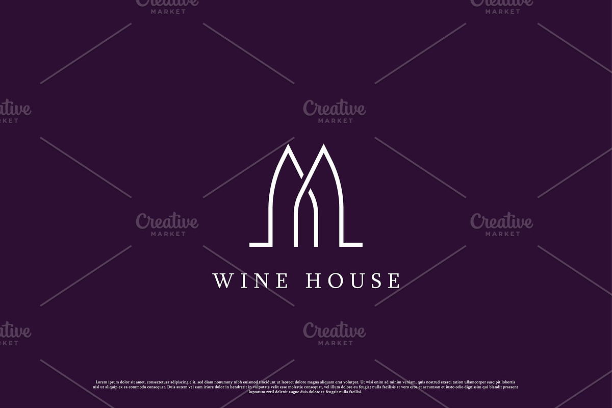Wine House Logo Design Icon, a Branding & Logo Template by Morvana Crew