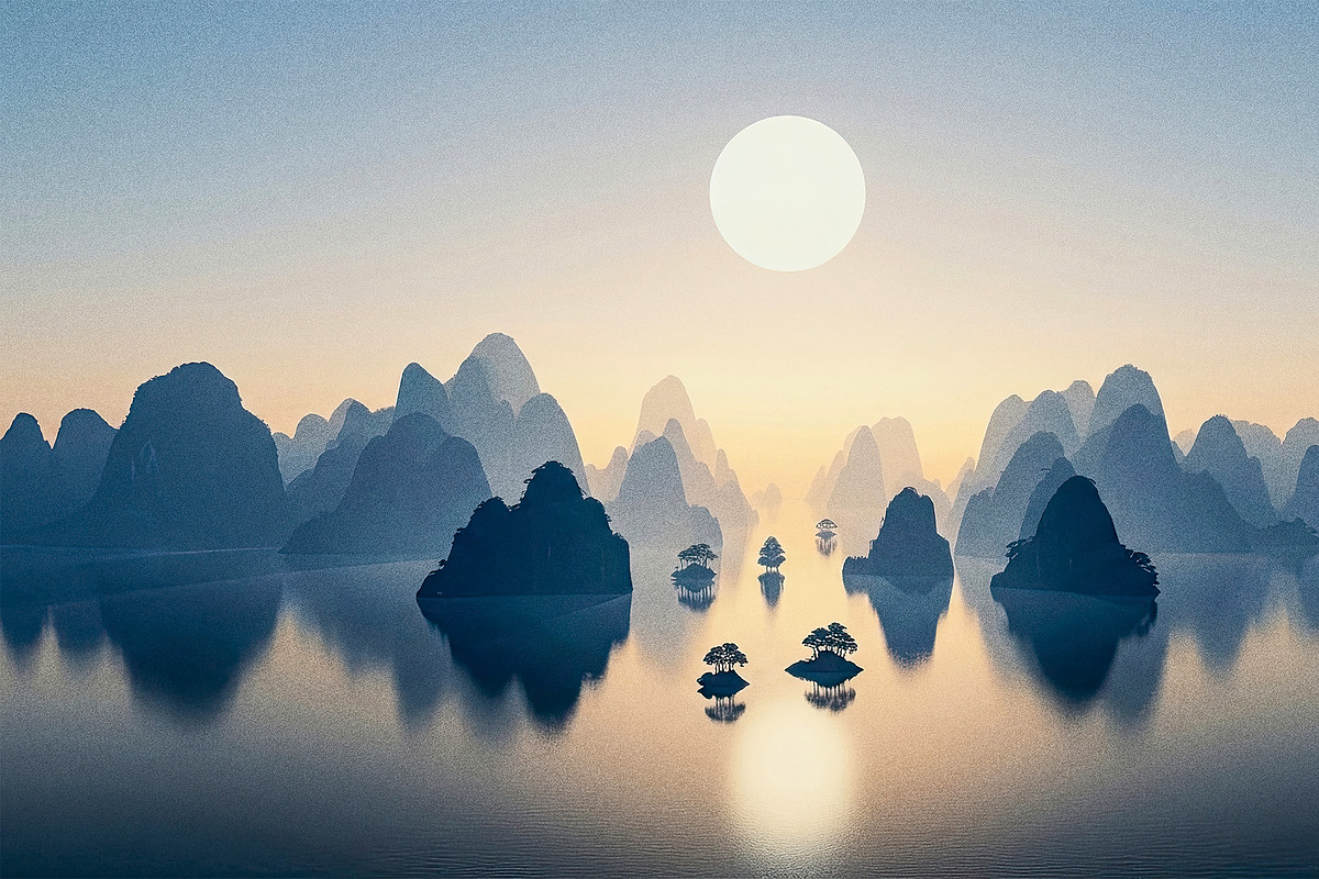 Serene Landscape Digital Art, a Seasonal Illustration by StockVerse Creative (Photo 4 of 4)